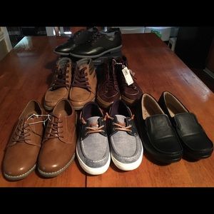 Boy shoes and a pair of girls shoes